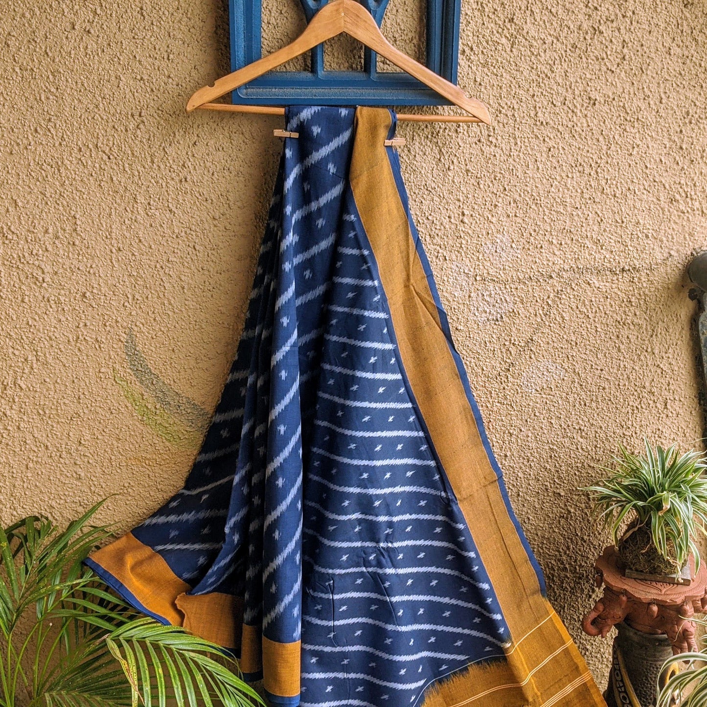 Blue stripe Pochampally Ikat