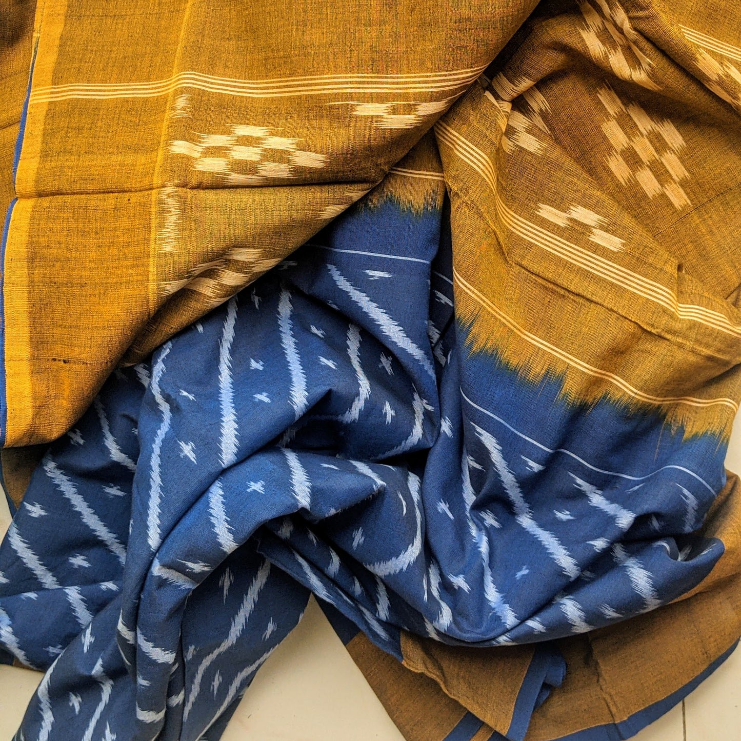 Blue stripe Pochampally Ikat