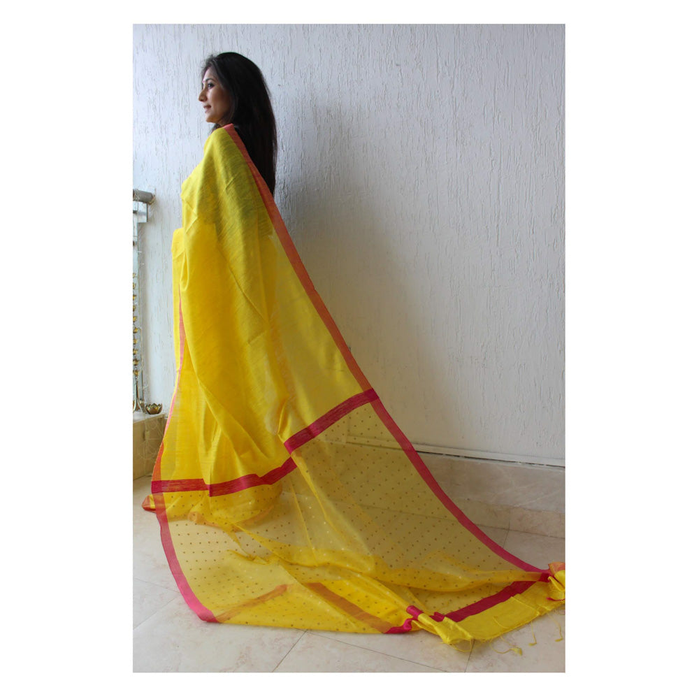 Yellow Tussar Silk