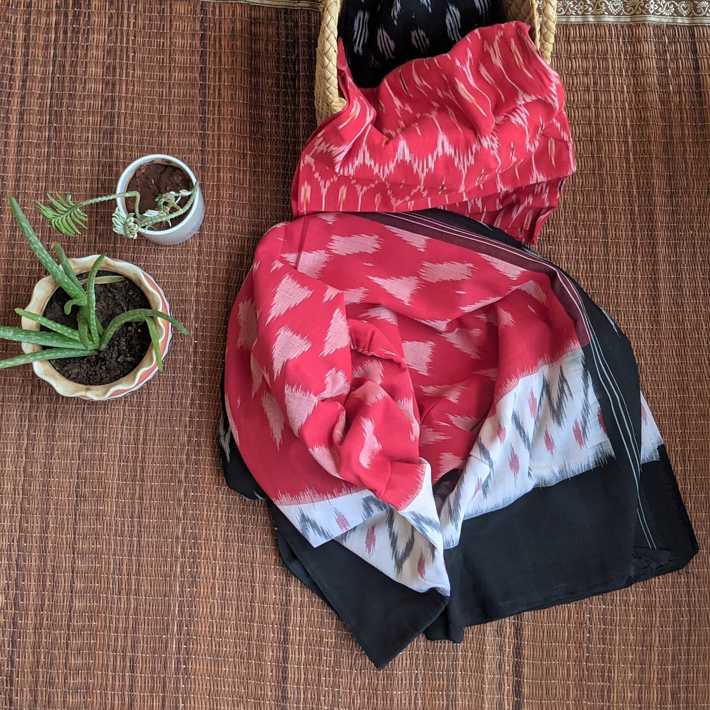 Red Pochampally Ikkat