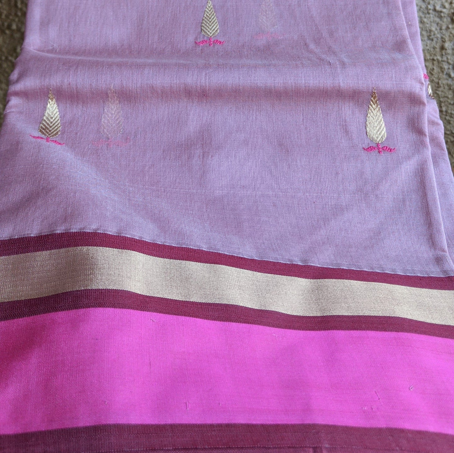 Lilac Chanderi Silk cotton