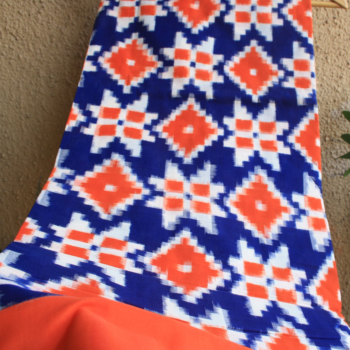 Blue orange Telia Rumal saree