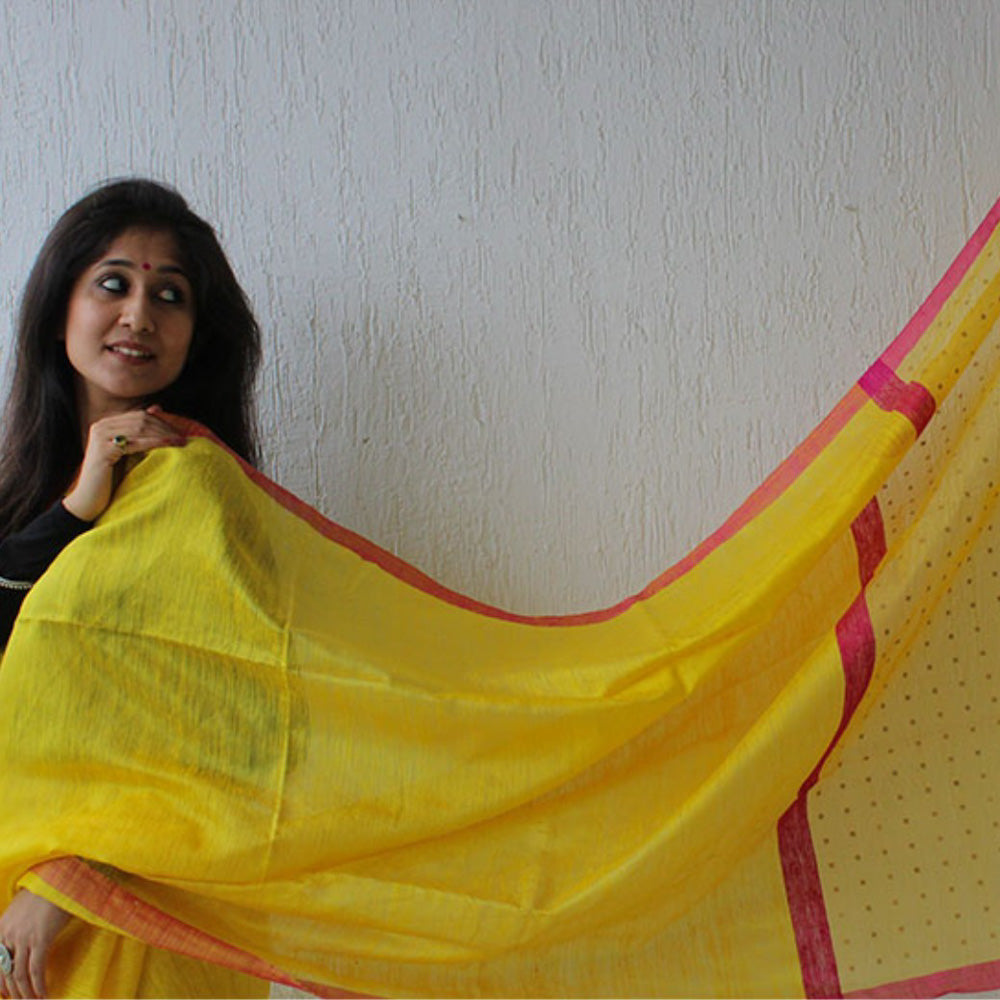 Yellow Tussar Silk