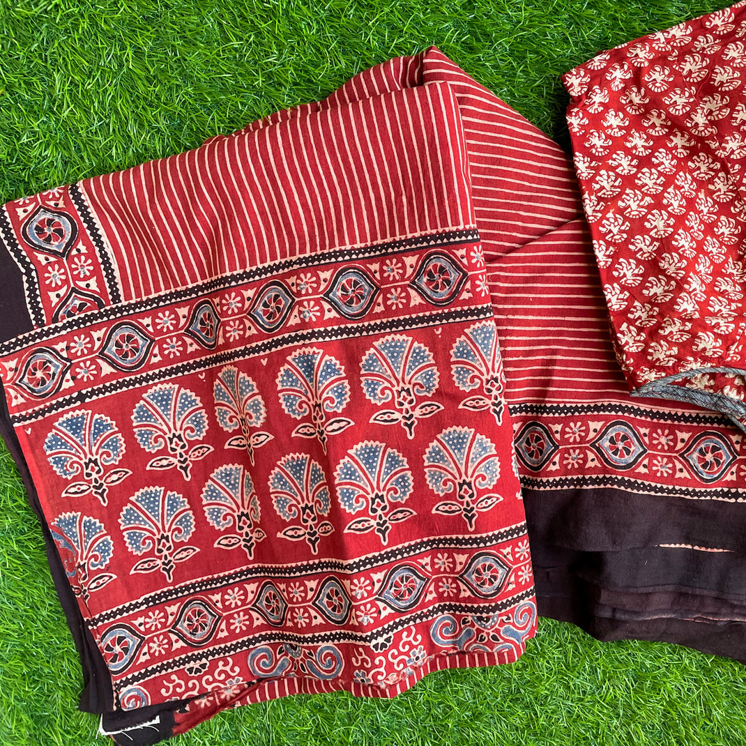 ajrakh cotton sarees online