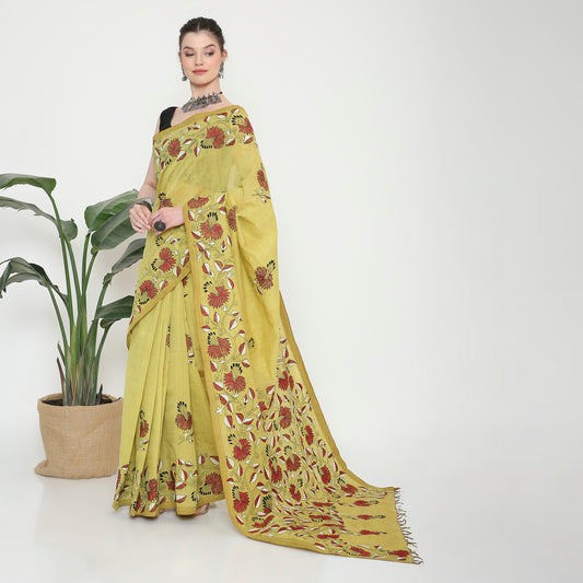 Mangalgiri cotton with Kantha Stitch embroidery