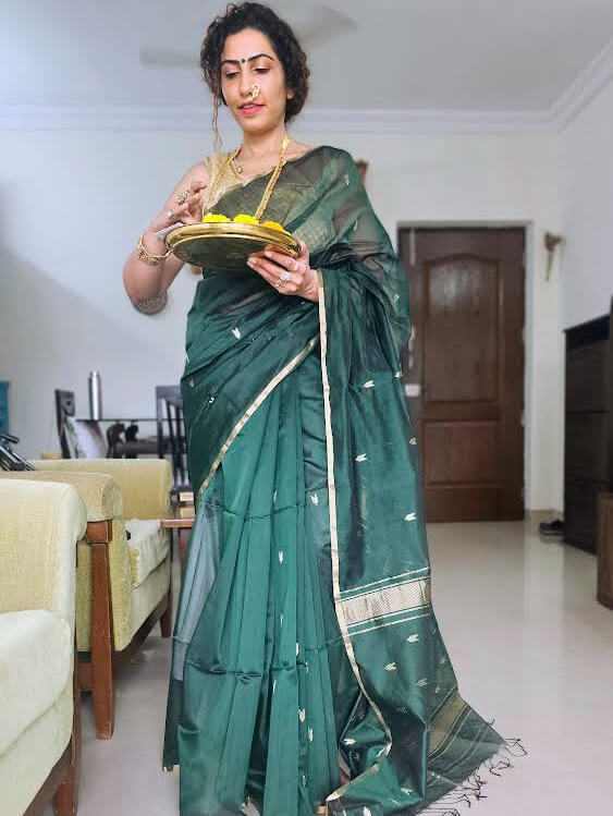 maheshwari handloom silk saree