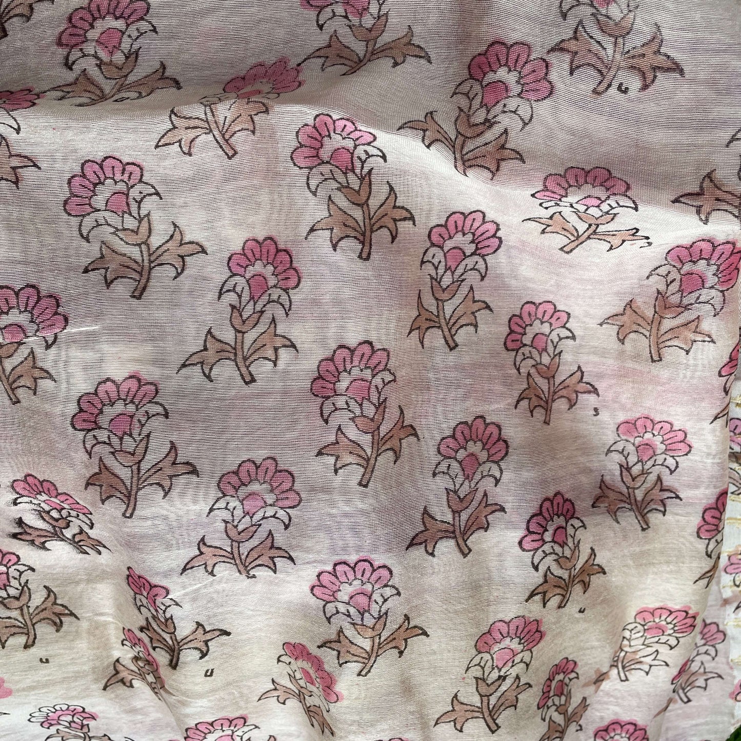 Lavender Maheshwari Block print