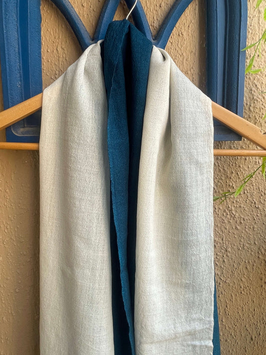 Unisex Marino wool Stoles Indigo