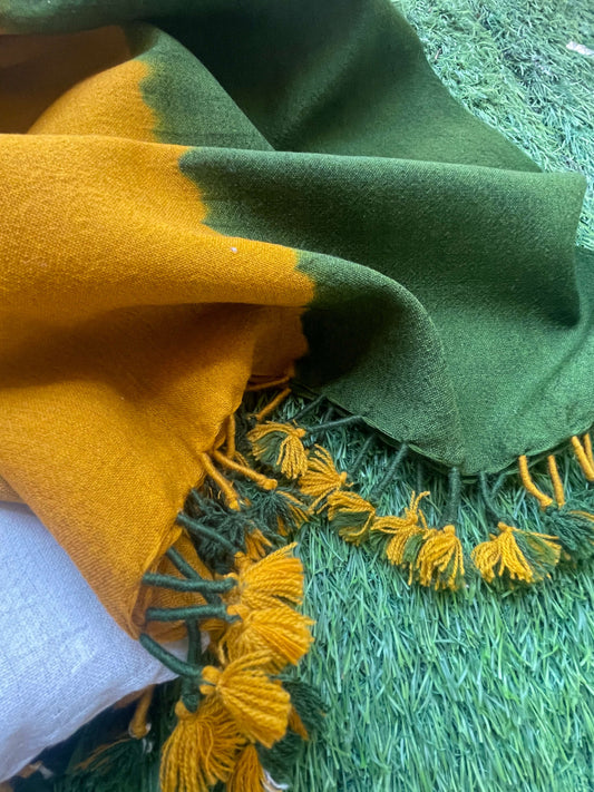 Unisex Marino wool Stoles mustard