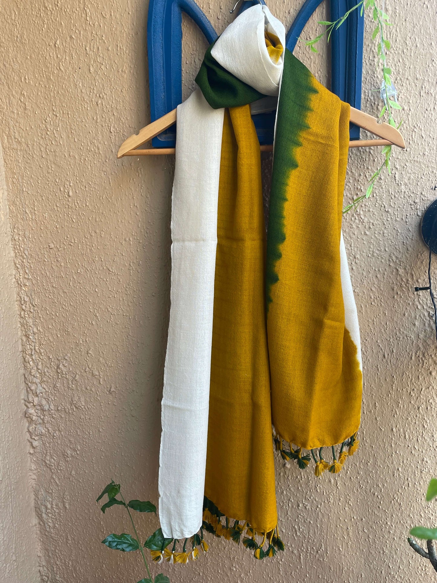 Unisex Marino wool Stoles mustard