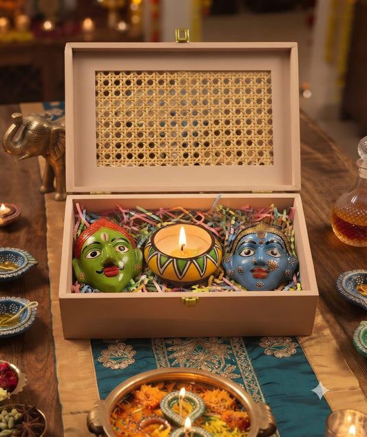 Mask Pair Diwali box I handcrafted