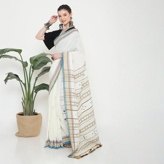 bhujodi sarees handwoven in line and kalacotton
