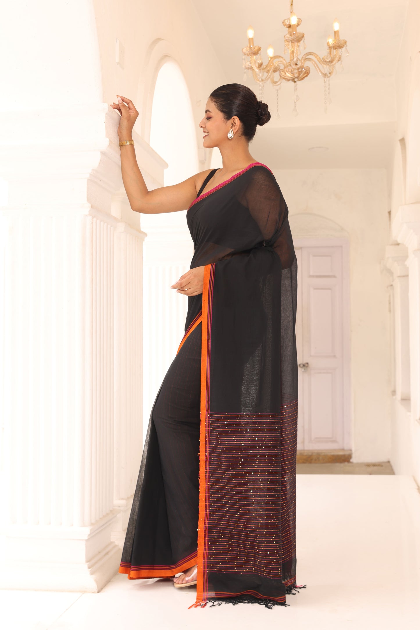 Midnight Black Sitara Saree