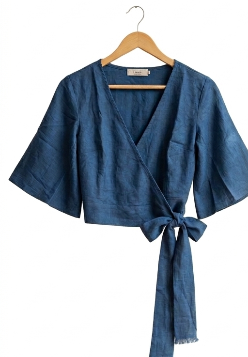Indigo cotton readymade blouse