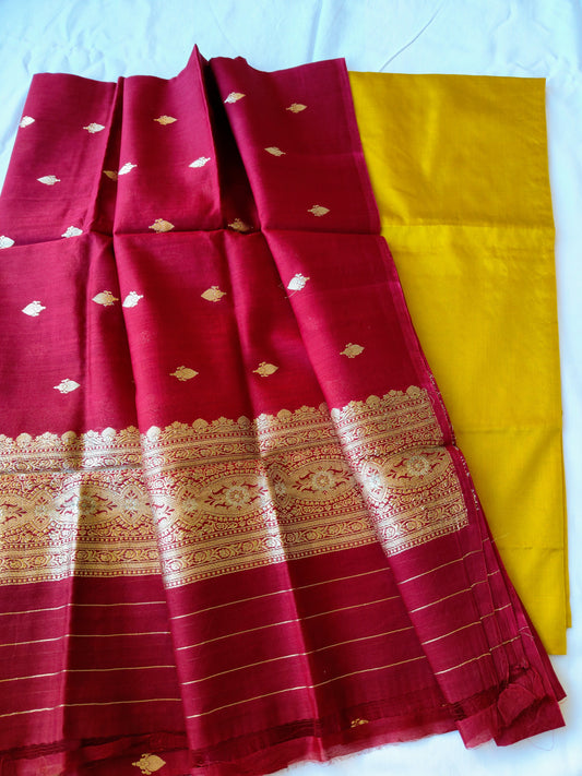 Maroon Mubarakpur Zari Dupatta and kurta set