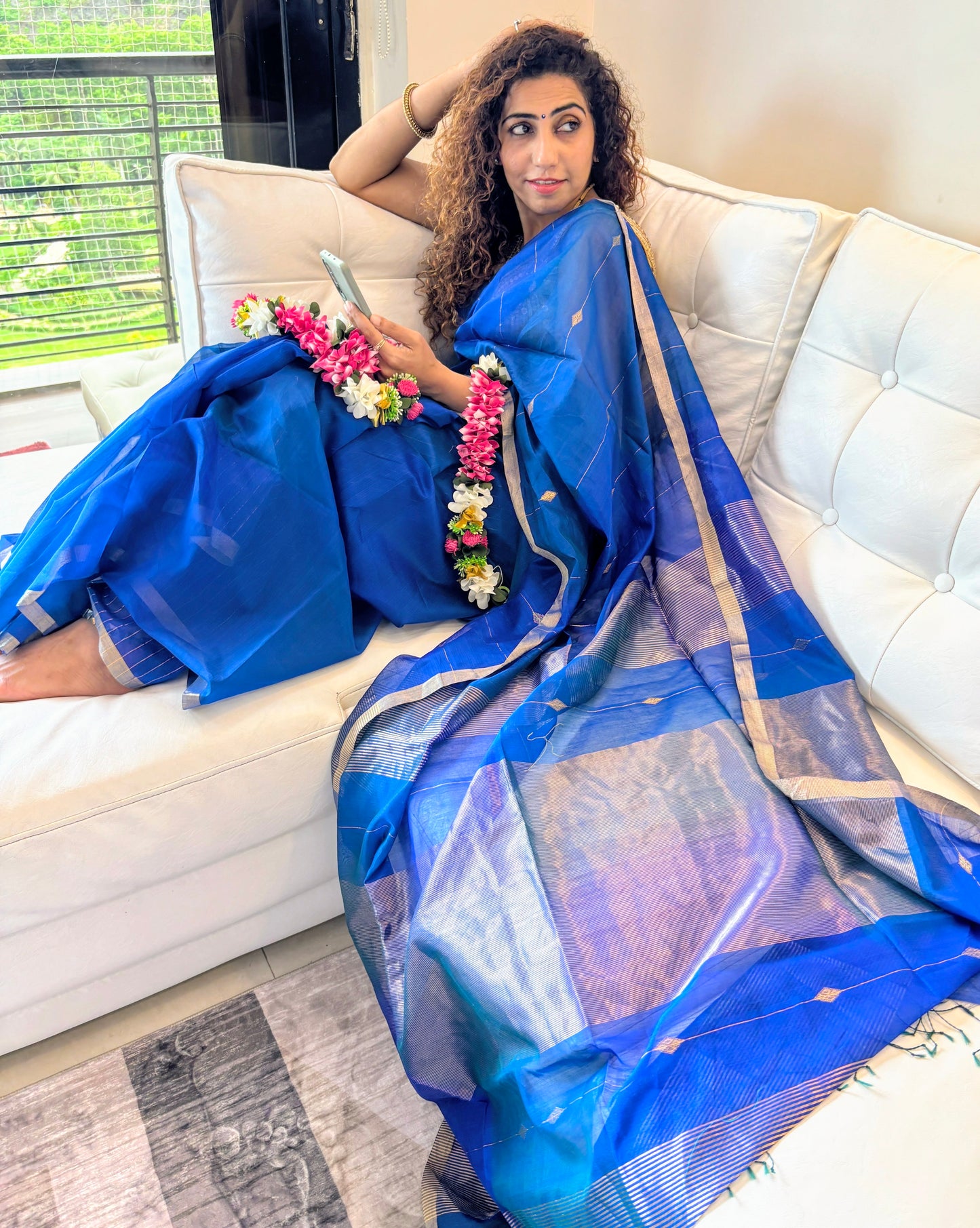 Neel Maheshwari Saree ~ Rang collection I Handloom