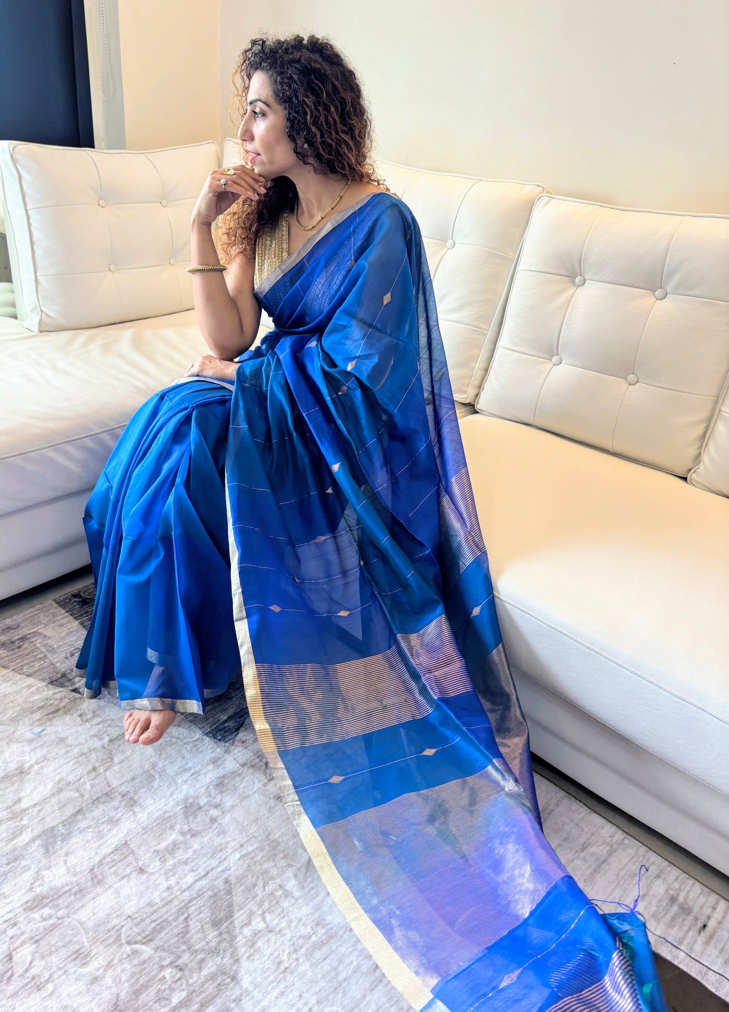 Neel Maheshwari Saree ~ Rang collection I Handloom