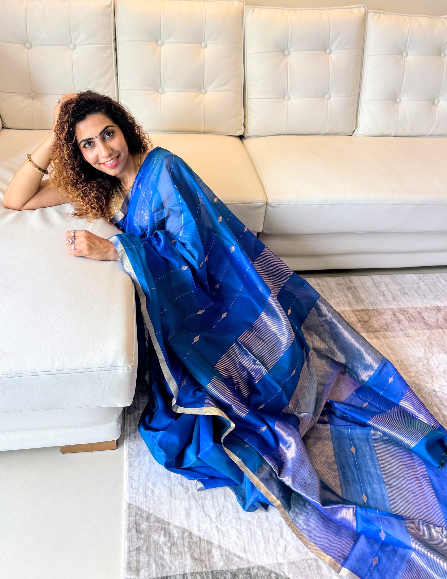 Neel Maheshwari Saree ~ Rang collection I Handloom