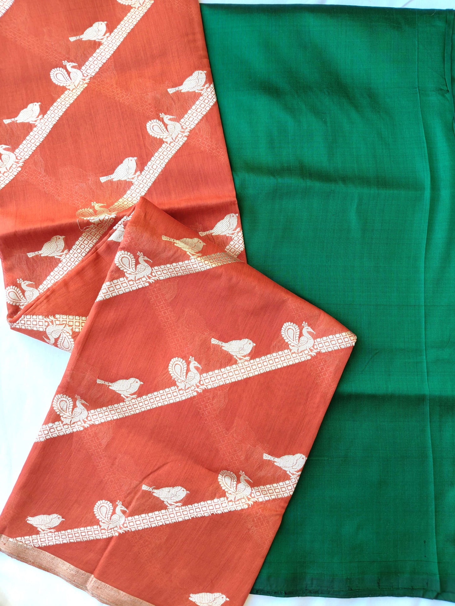 Mubarakpur  Red Silk Zari Dupatta and kurta set