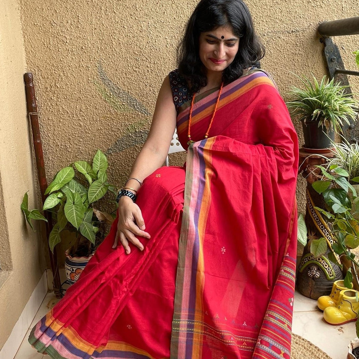 Buy Vibgyor Bengal Cotton Bhujodi Style Saree by Designer HOUSE OF URRMI  for Women online at Kaarimarket.com