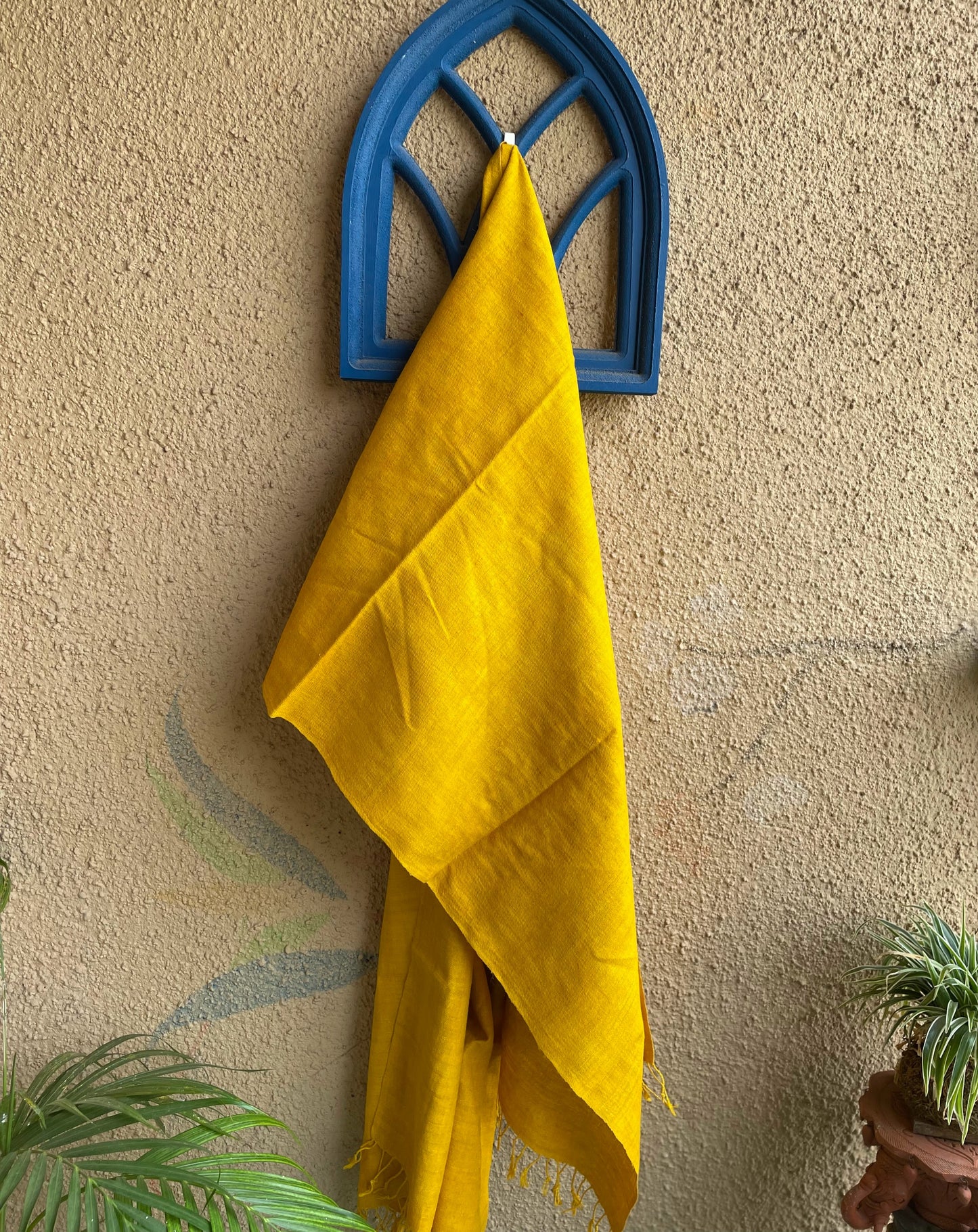 Mustard Eri silk Stole