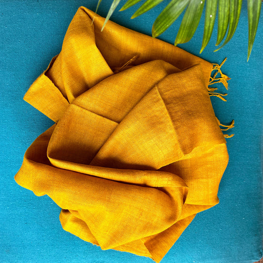 Mustard Eri silk Stole