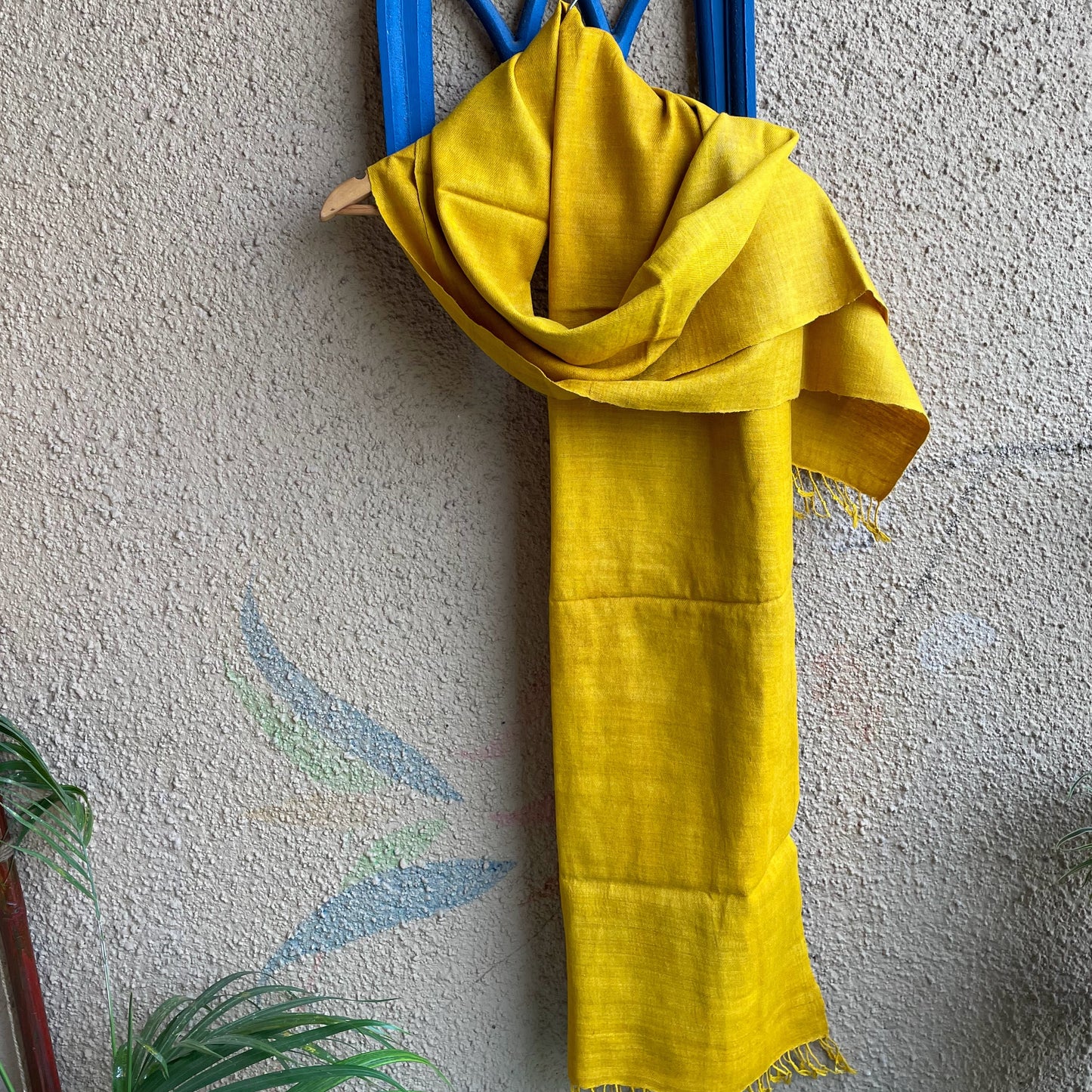 Mustard Eri silk Stole