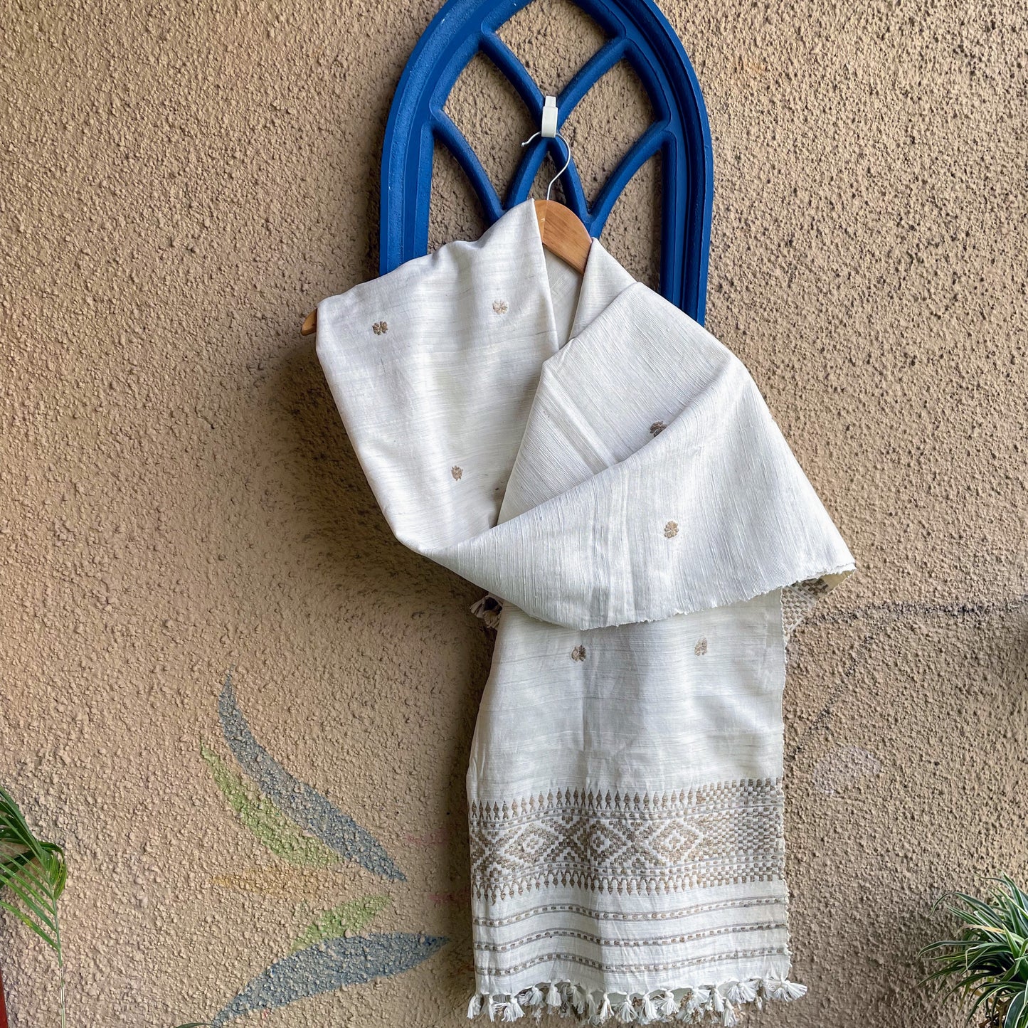 White Eri silk Stole