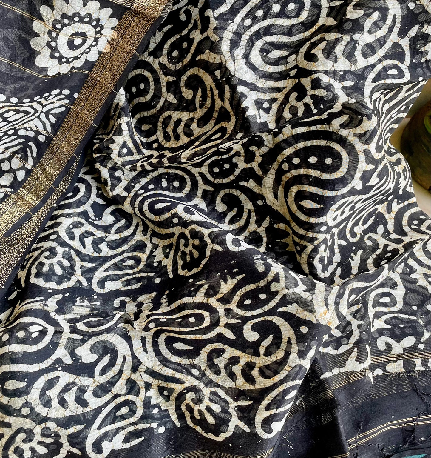 Black Maheshwari Batik