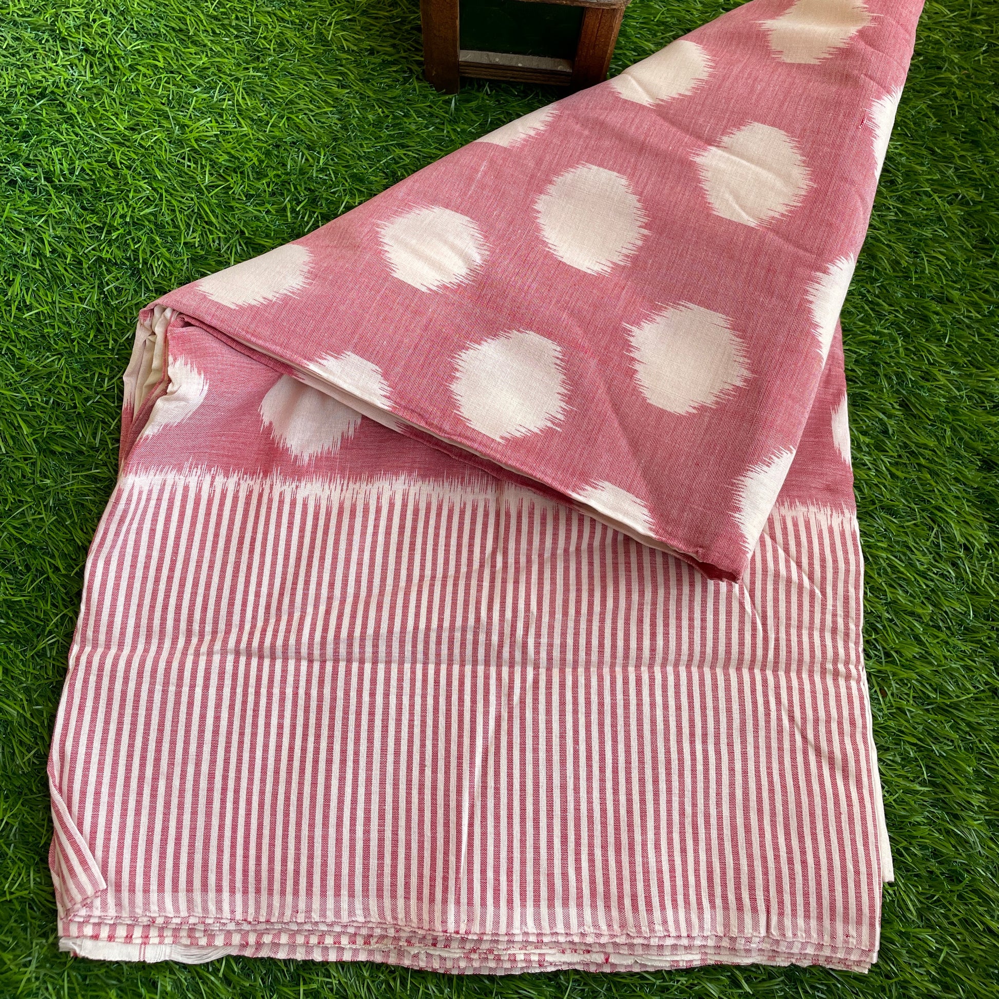 Rose Polka Pochampally cotton