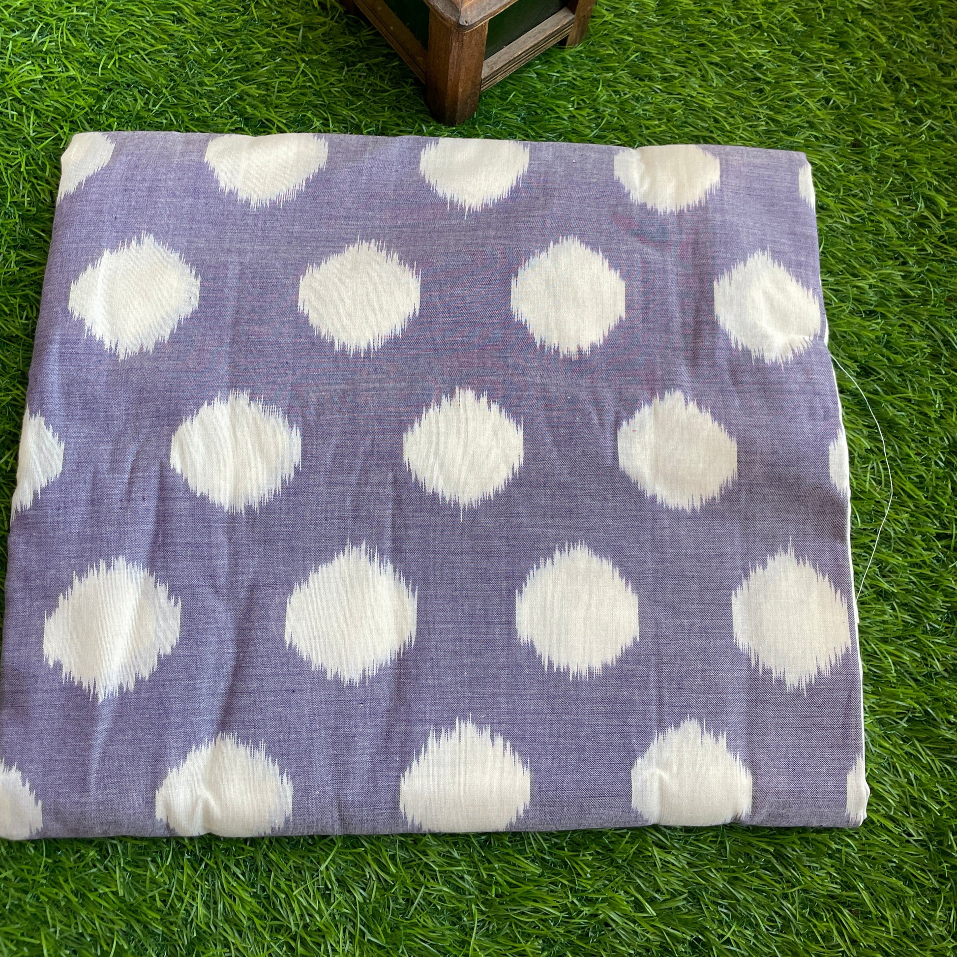 Purple Polka Pochampally cotton