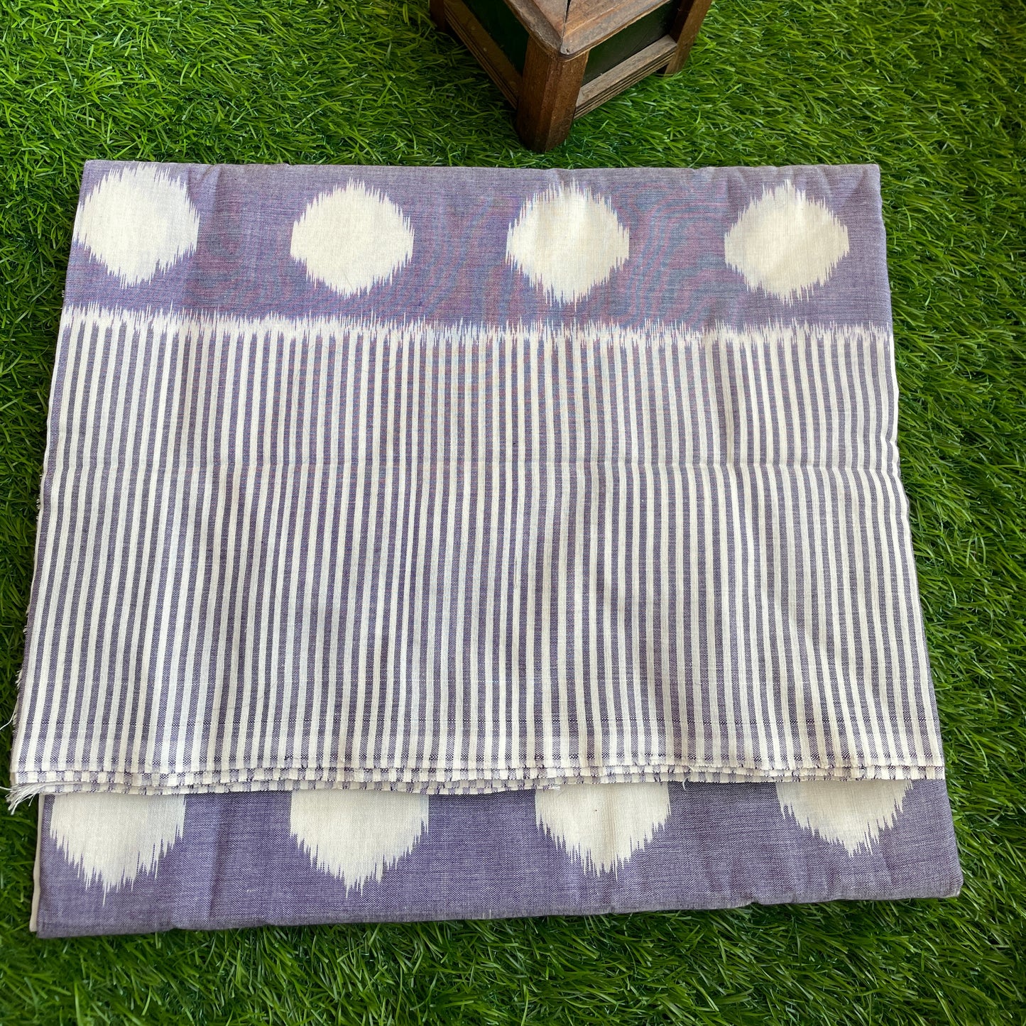 Purple Polka Pochampally cotton