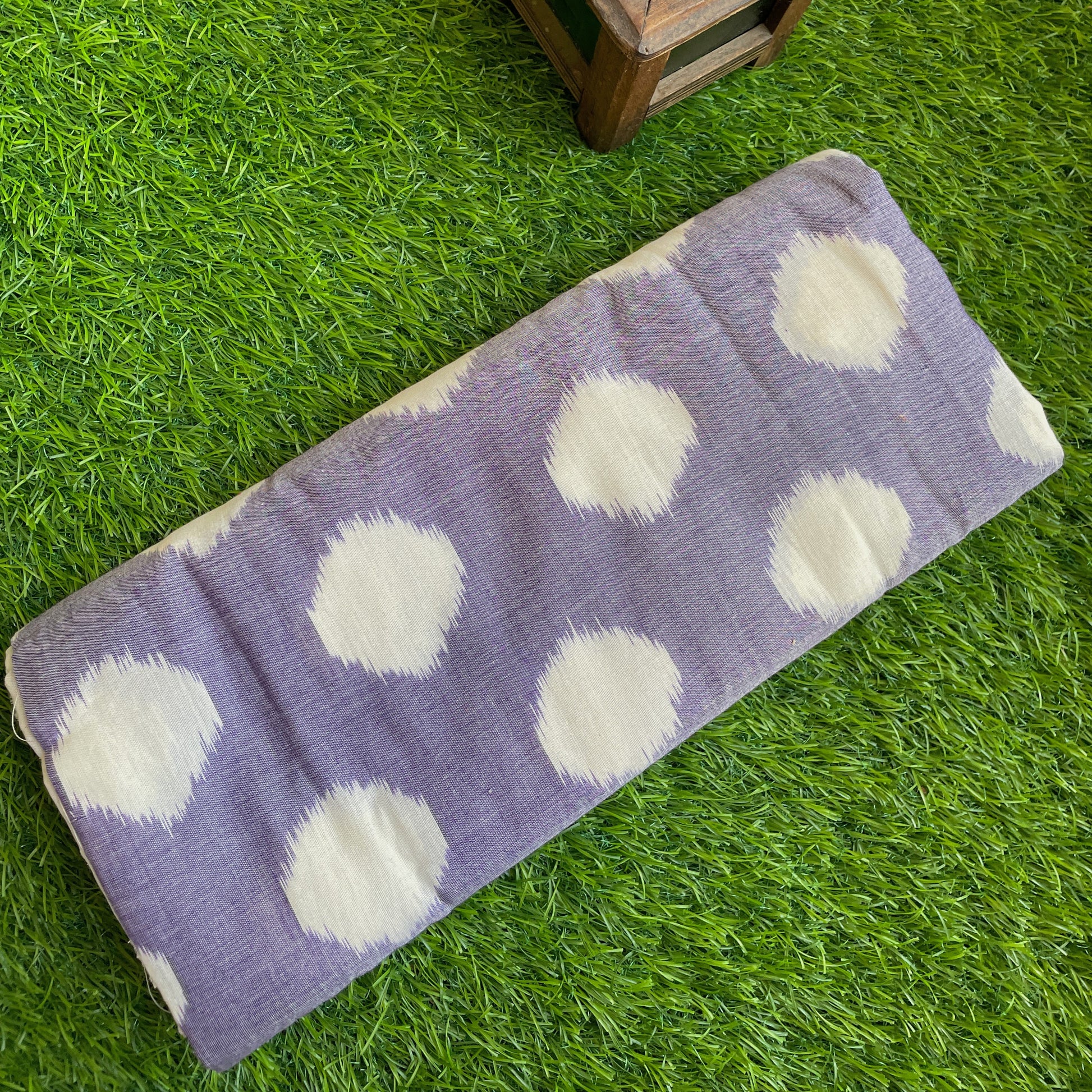 Purple Polka Pochampally cotton