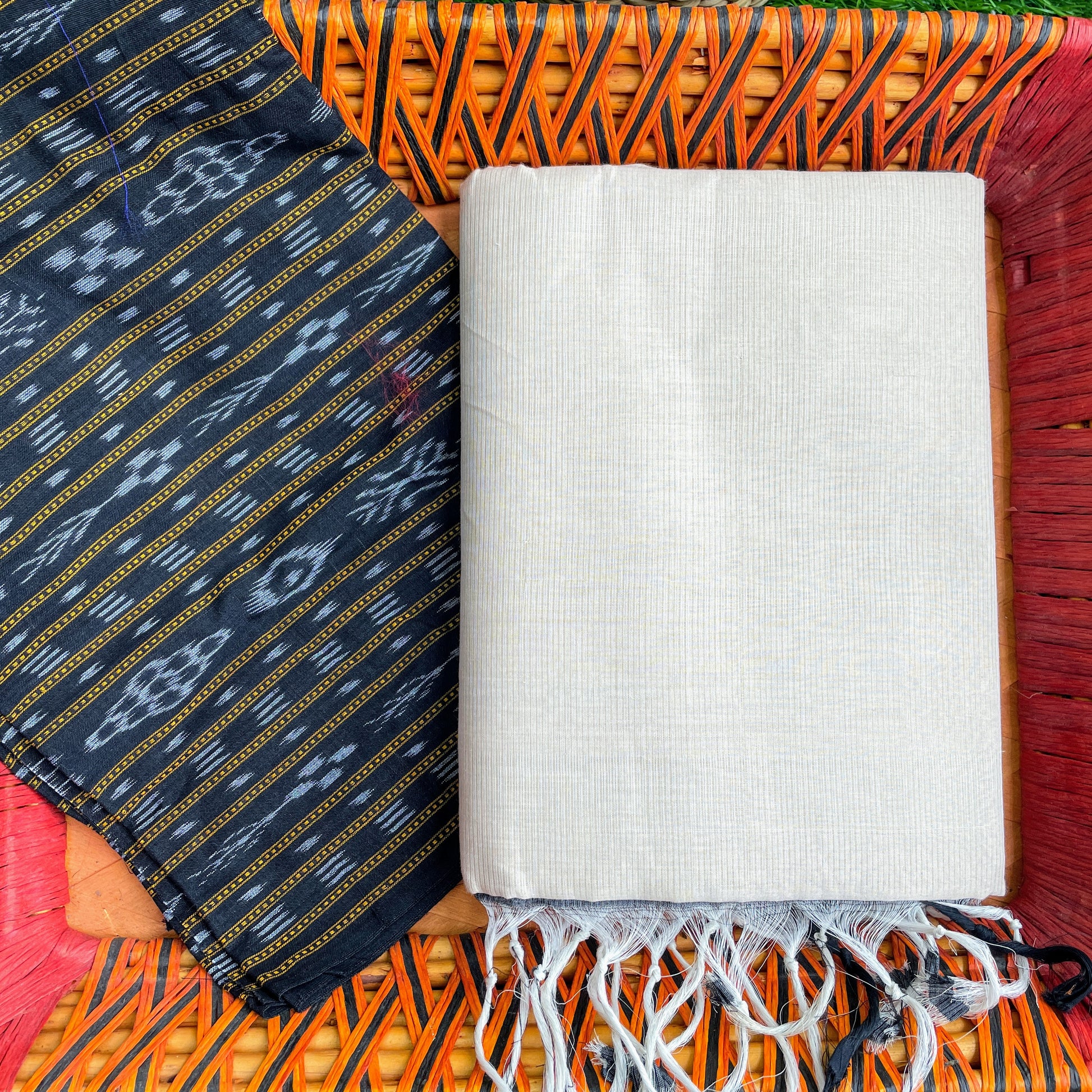 Beige Mangalgiri cotton