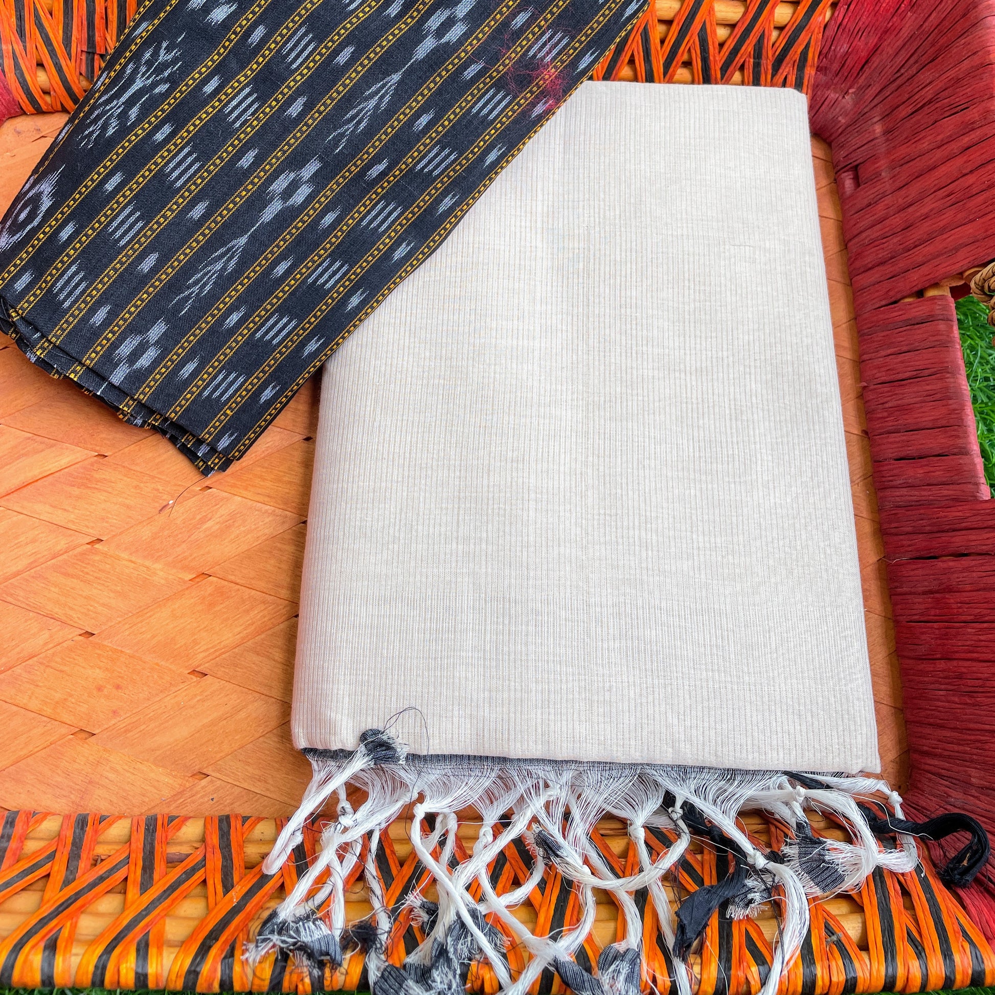 Beige Mangalgiri cotton
