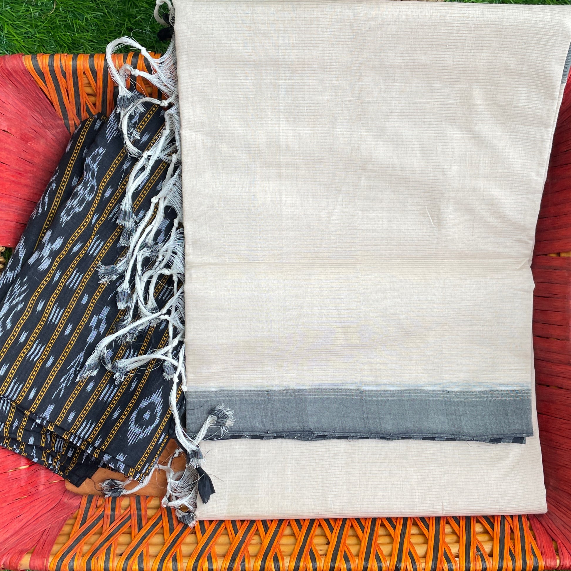 Beige Mangalgiri cotton