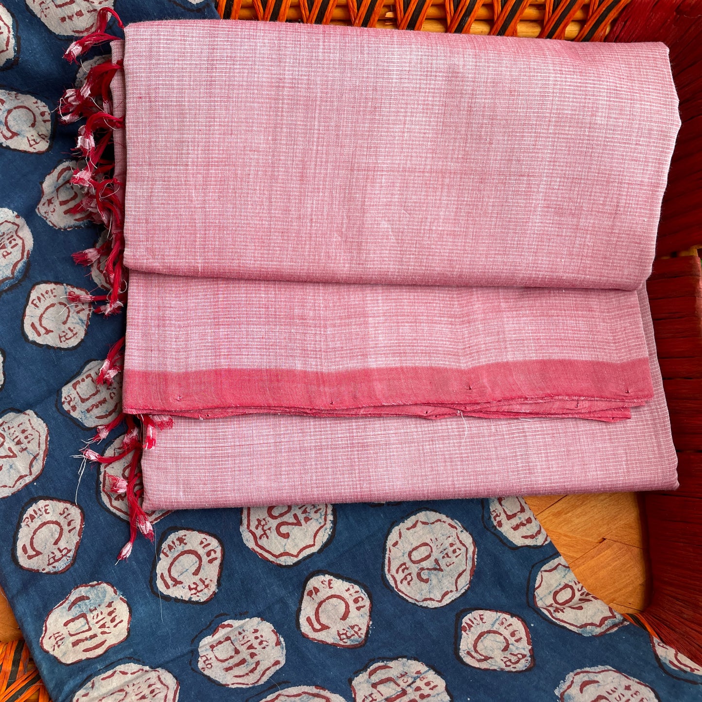 Pink Mangalgiri cotton