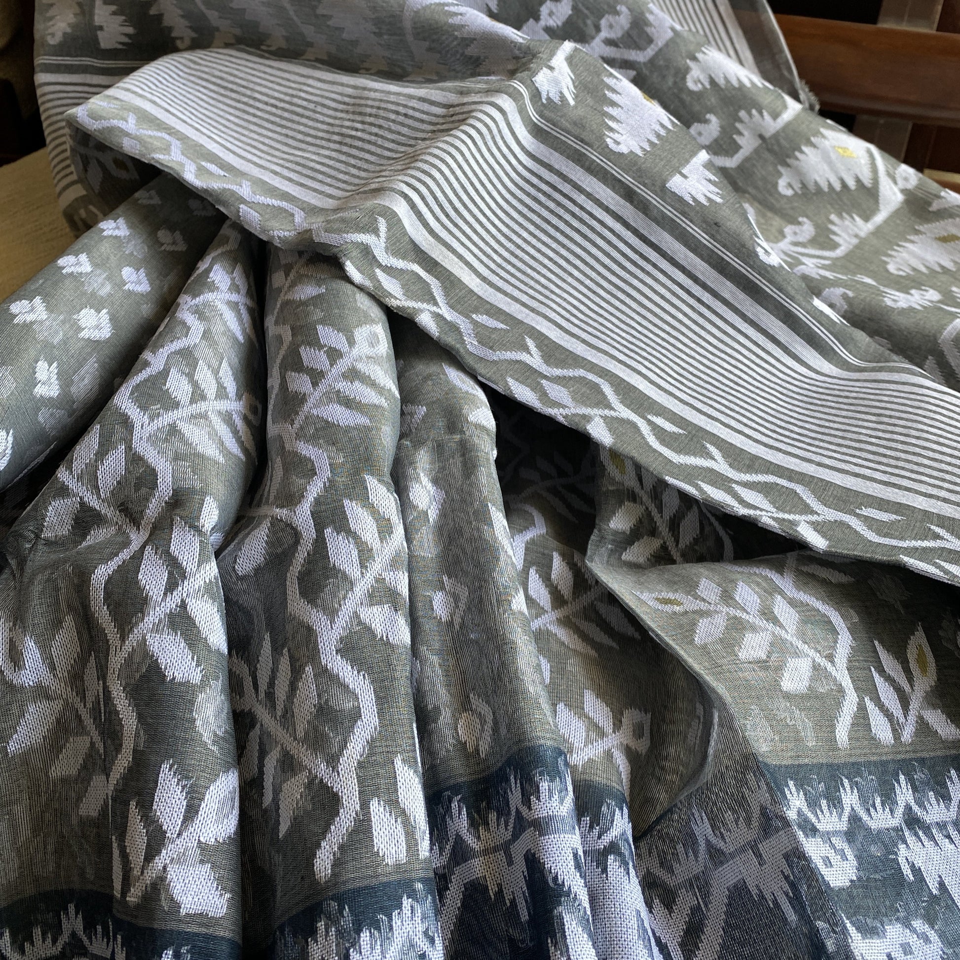 Grey Jamdani