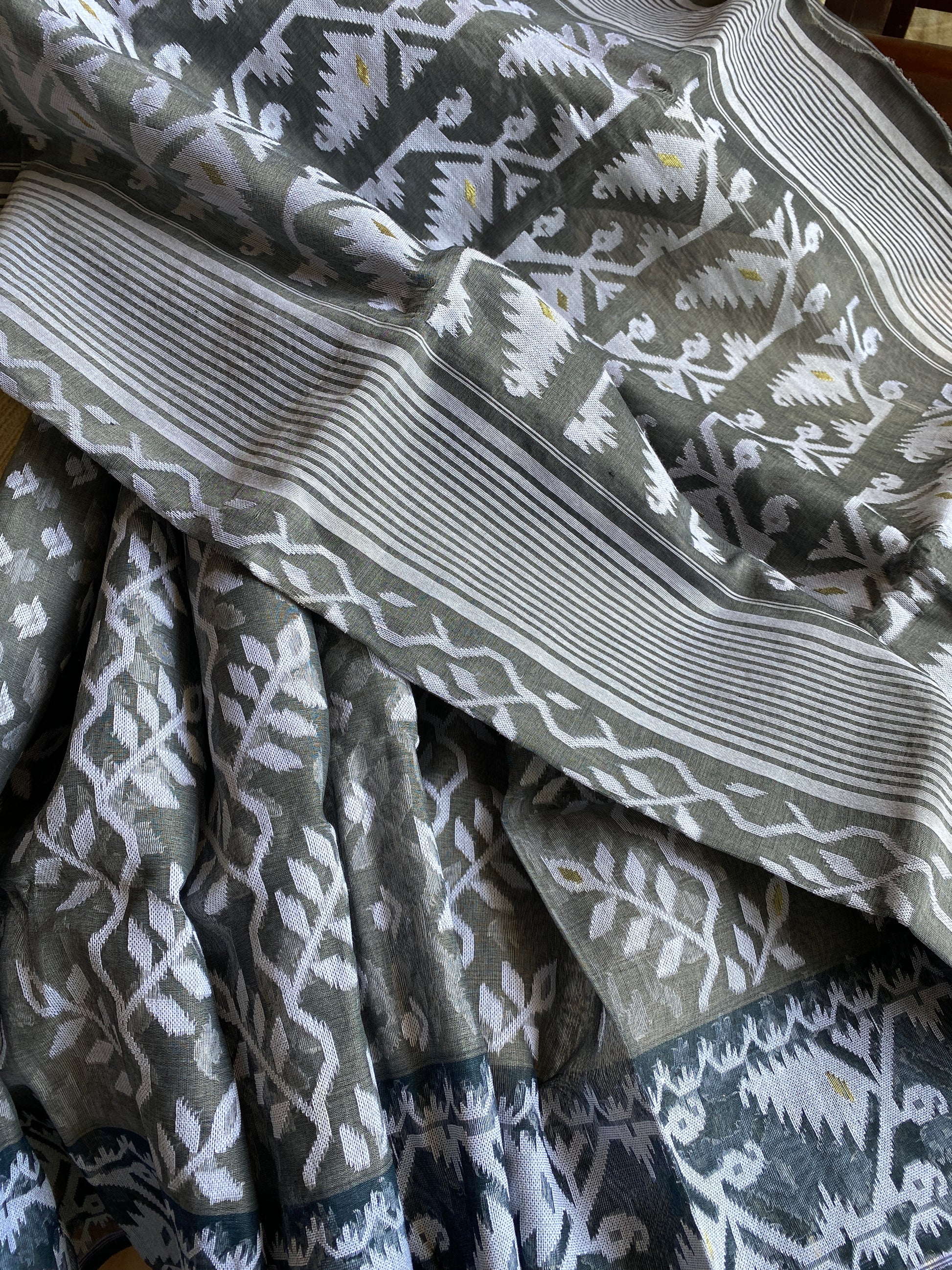 Grey Jamdani