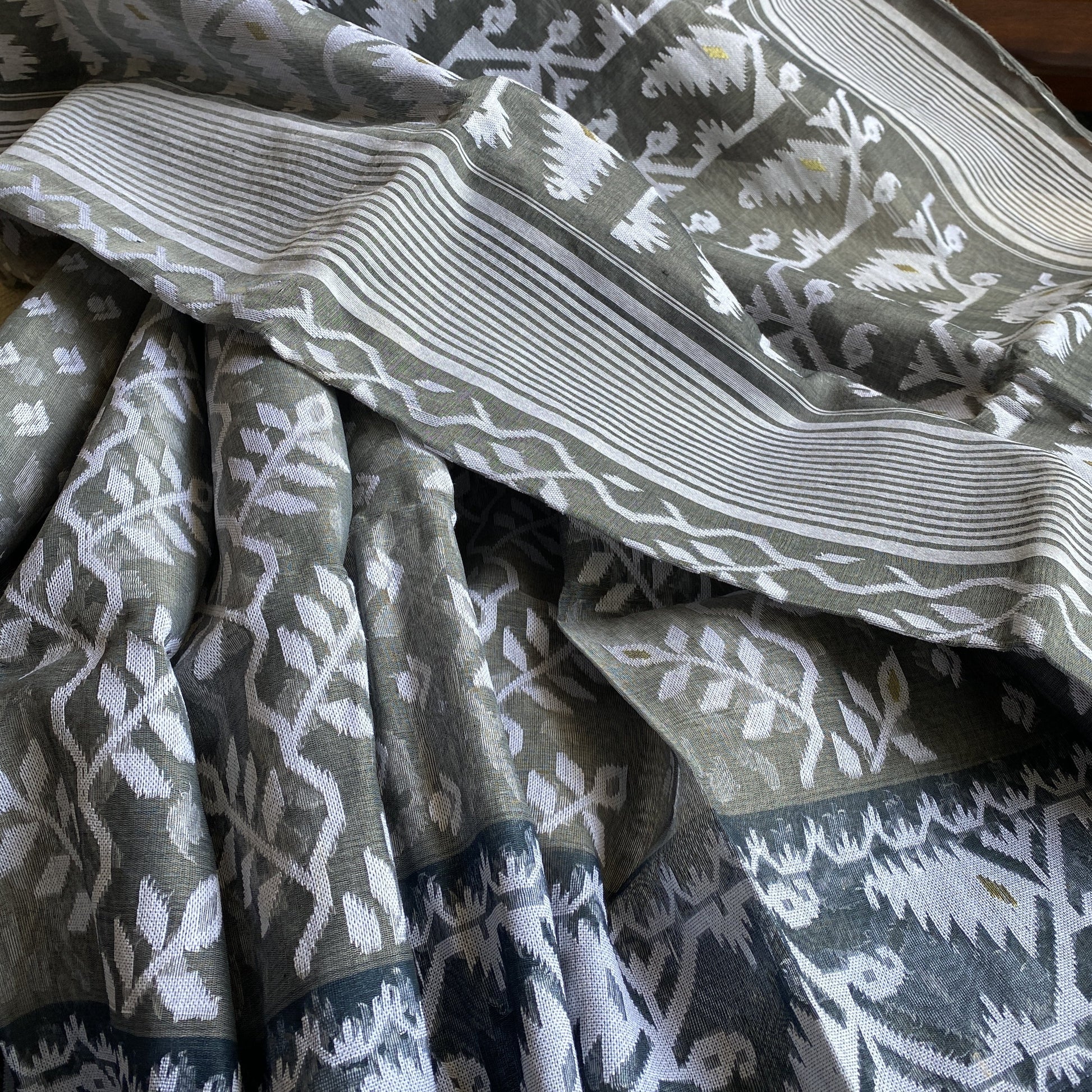 Grey Jamdani