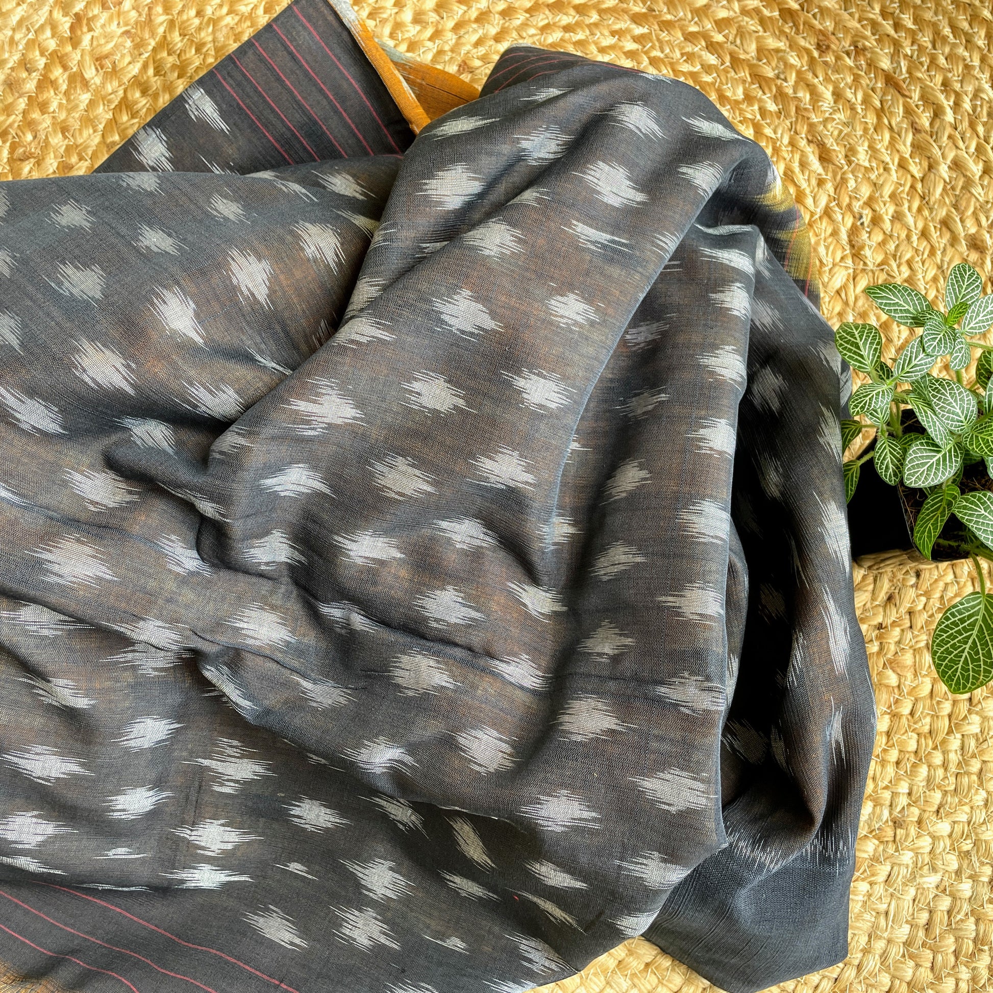 yellow Pochampally Ikat cotton