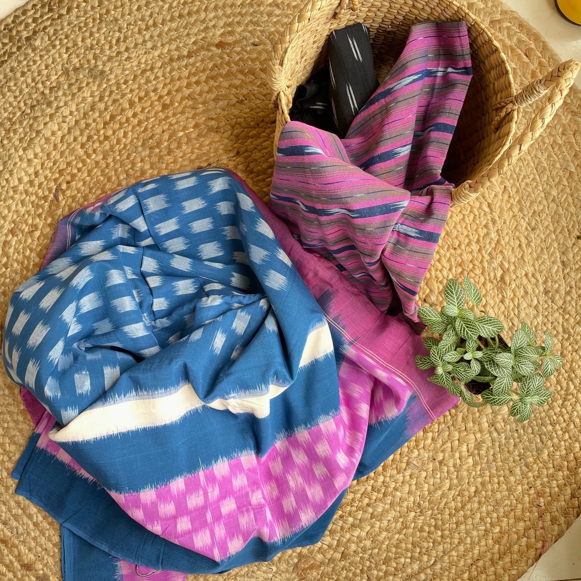 Blue Pochampally Ikat cotton