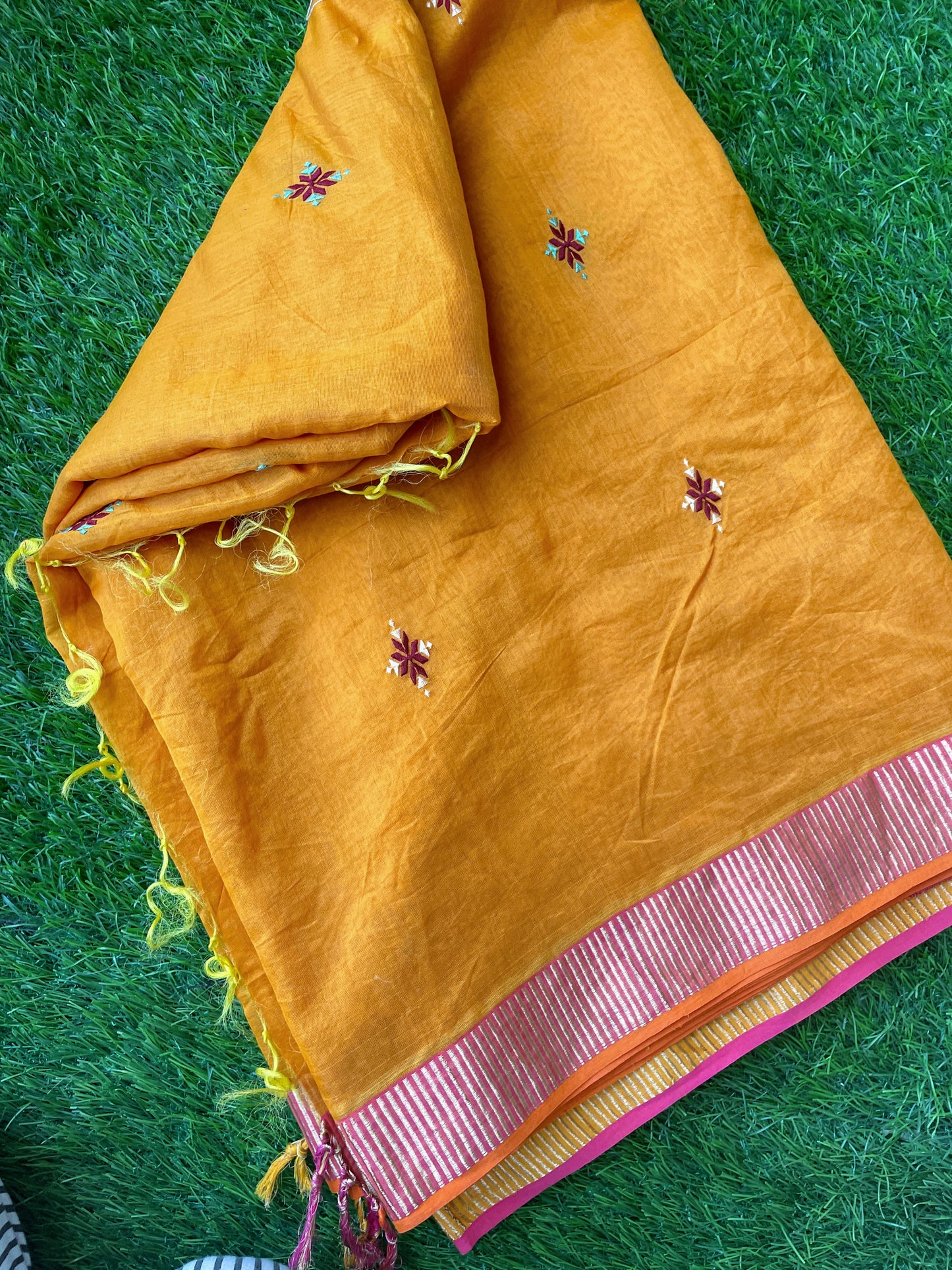 Soof Embroidery Maheshwari saree