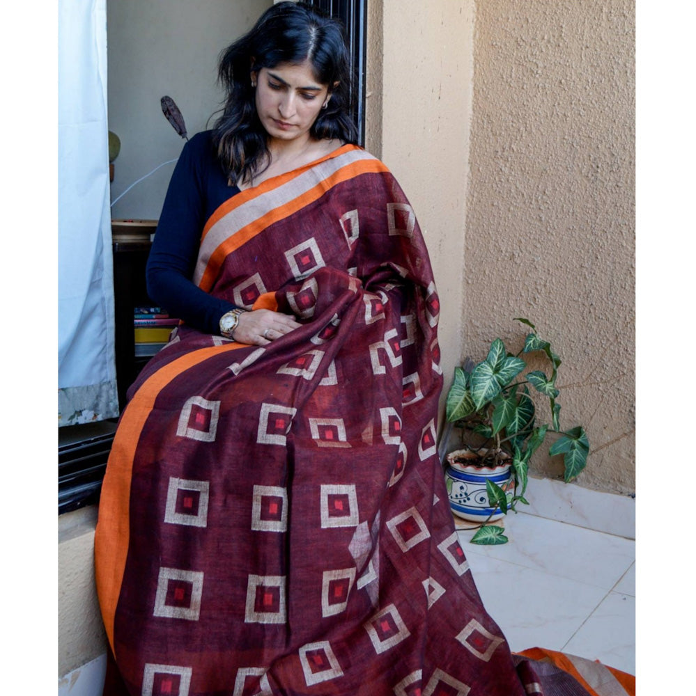 Maroon Linen