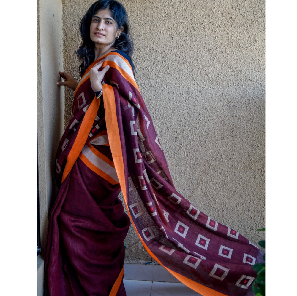 Maroon Linen