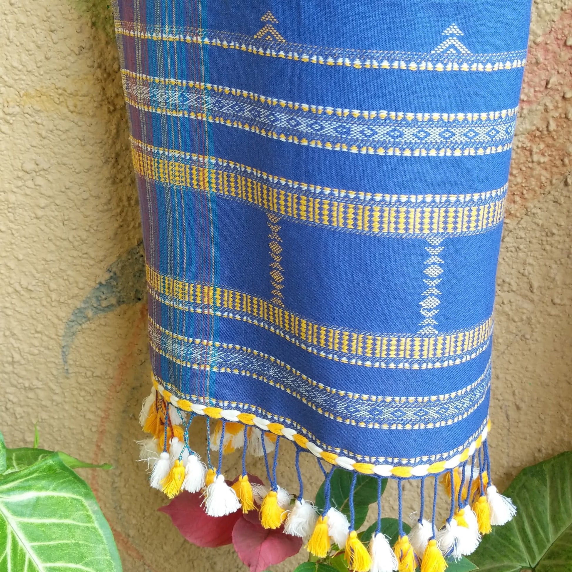 Blue Bhujodi cotton stole