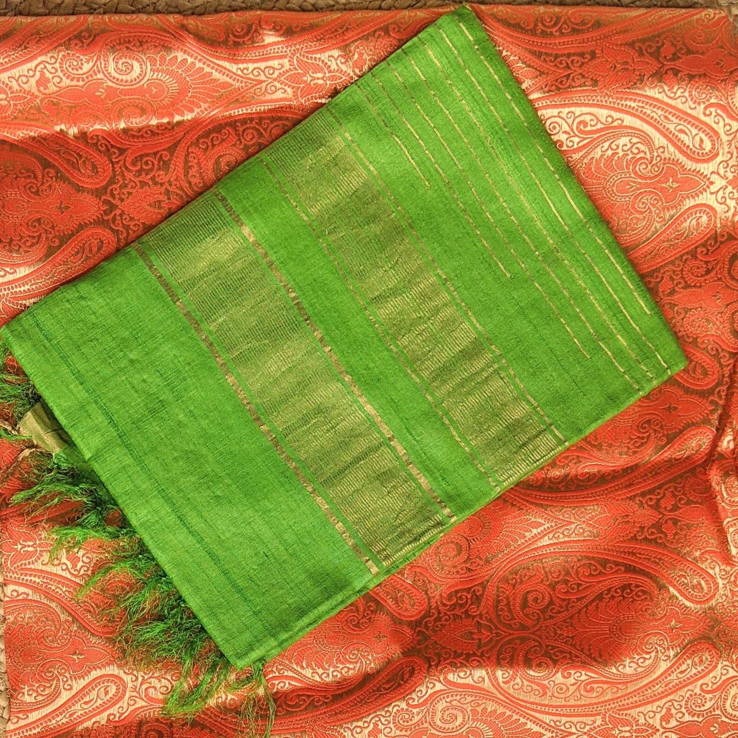 Green Kosa silk