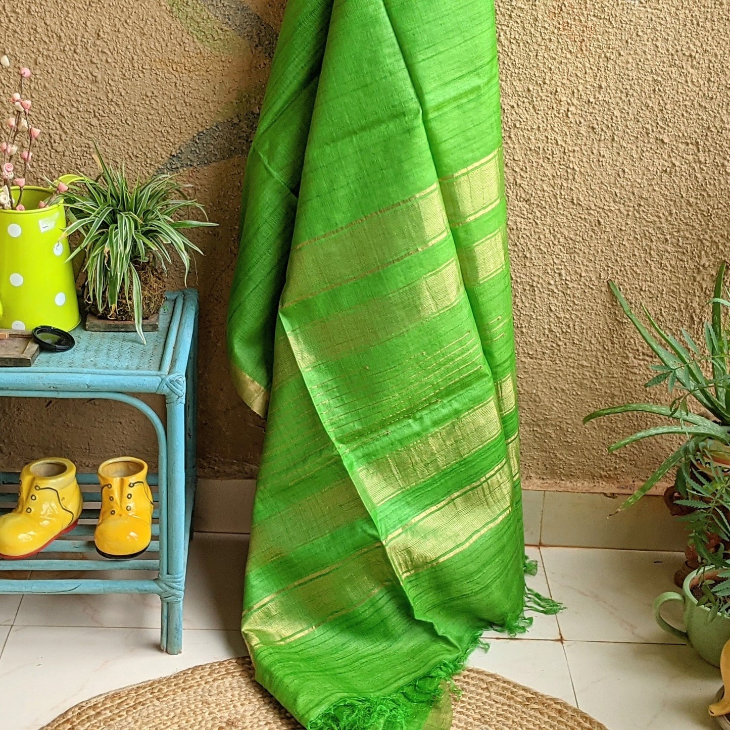 Green Kosa silk