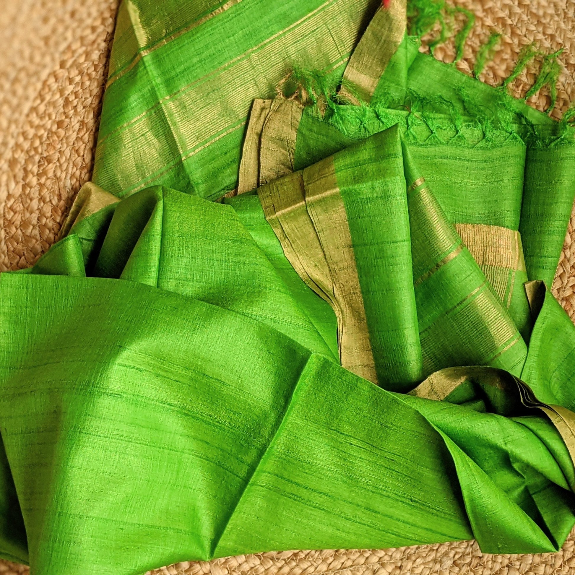 Green Kosa silk