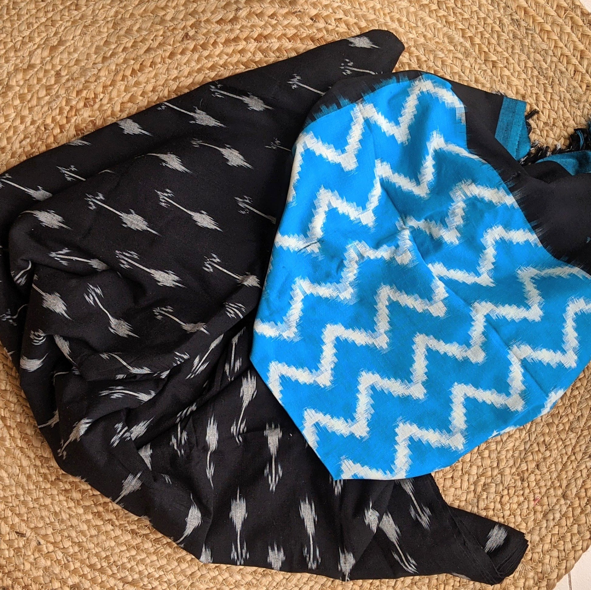 Blue Ikkat Dupatta set
